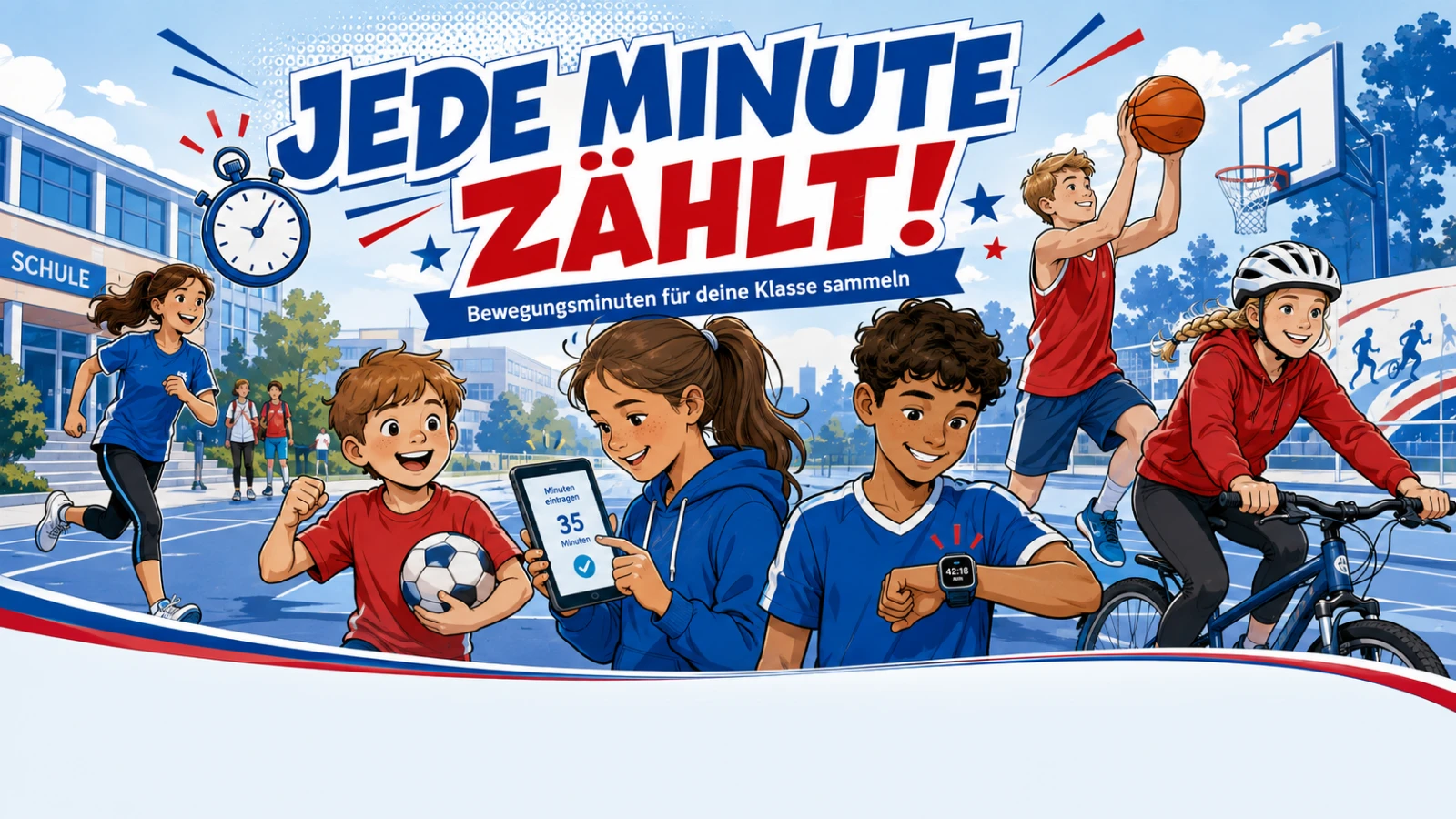 Jede Minute zählt! – Bewegungsminuten für deine Klasse sammeln